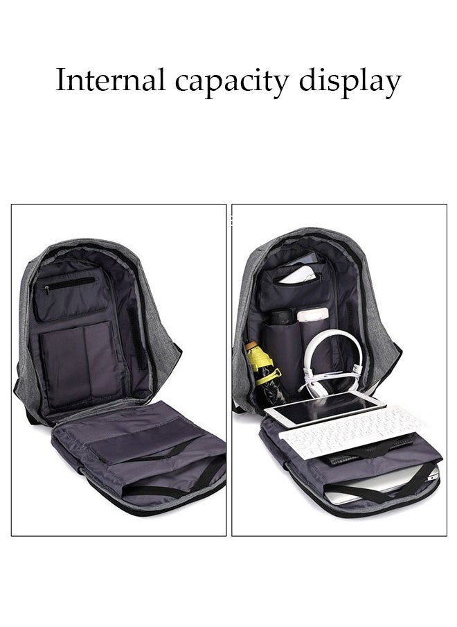 Laptop Backpack,Business Anti Theft Laptop Backpack with USB Charging Port u0026 Headphone Interface, Waterproof College School Computer Bag for Women u0026 Men Fits 15.6 Inch Notebook