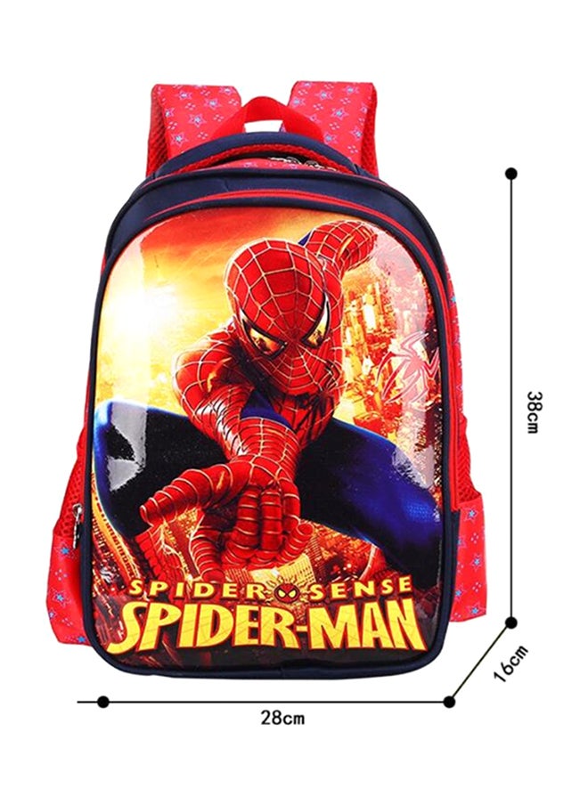 Spiderman Animation Printed Backpack 38cm Red/Yellow/Blue