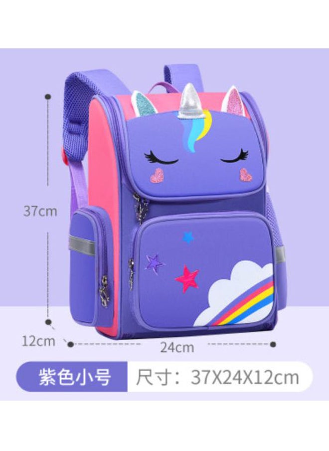 Cartoon Printed Backpack Purple/Pink/White