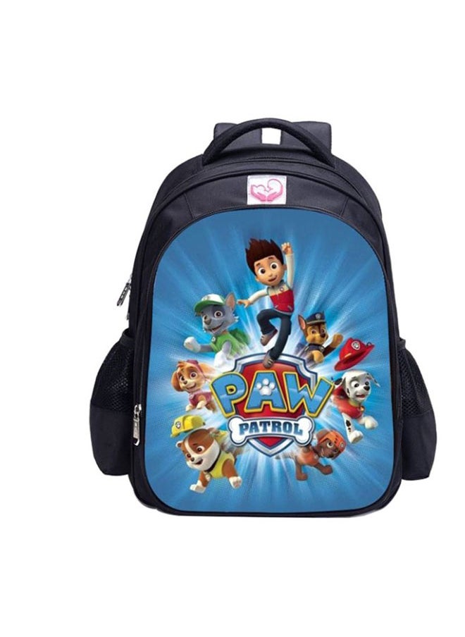 Paw Patrol Printed Nylon School Bag Blue/Black