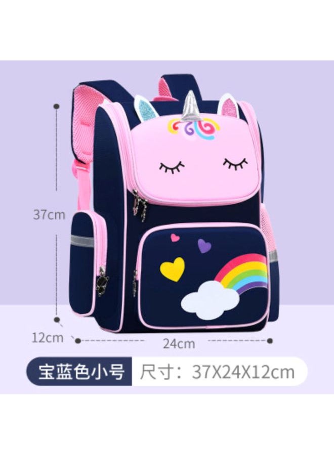 Cartoon Printed Backpack Navy/Pink/Yellow