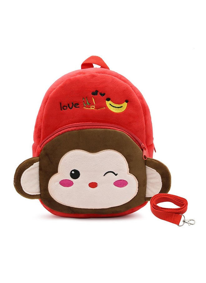 Cartoon Shape Kids Backpack Red/Brown