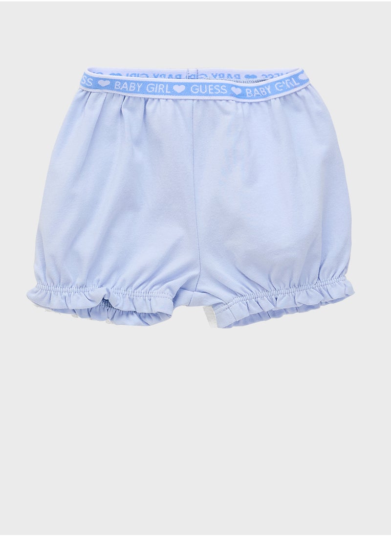 Kids 3 Pack Printed Bodysuits & Shorts Set