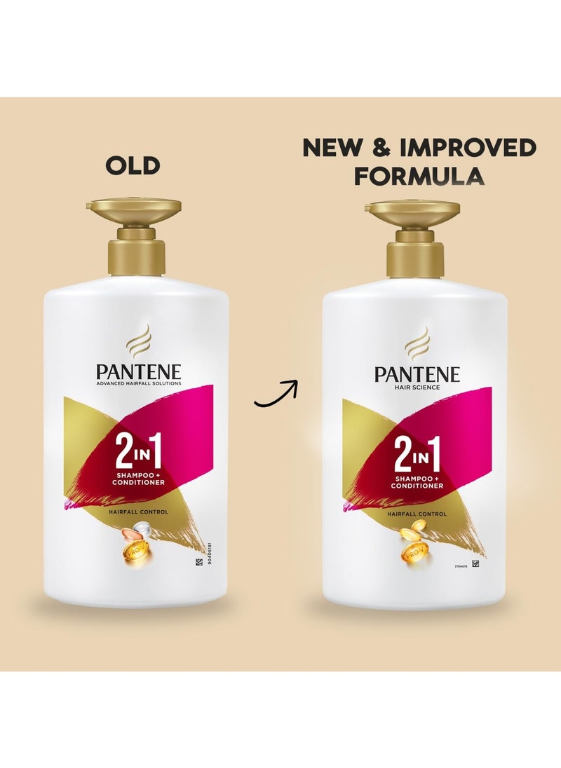 Advanced Hairfall Solution, 2in1 Anti-Hairfall Shampoo & Conditioner for Women, 1L