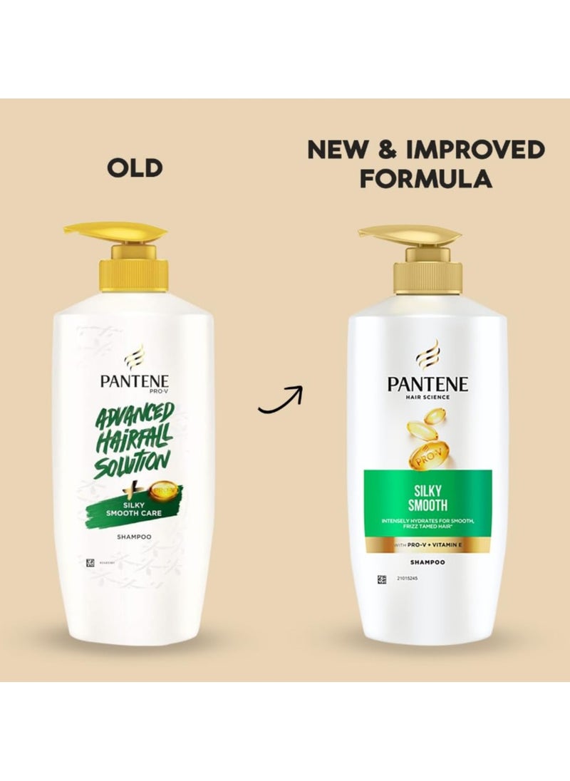 Advanced Hairfall Solution, Silky Smooth Care Shampoo, Pack of 1, 650ML, Green