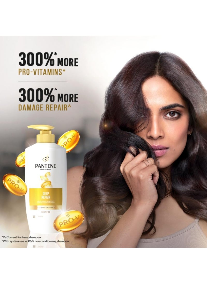 Advanced Hairfall Solution, Total Damage Care Shampoo, Pack of 1, 650ML, Gold