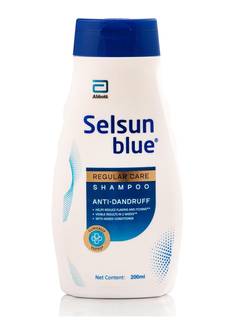 Regular Care Shampoo for Men and Women with Added Conditioner, Helps Reduce Flaking and Itching, Control Dandruff, 200 ml (Pack of 1)