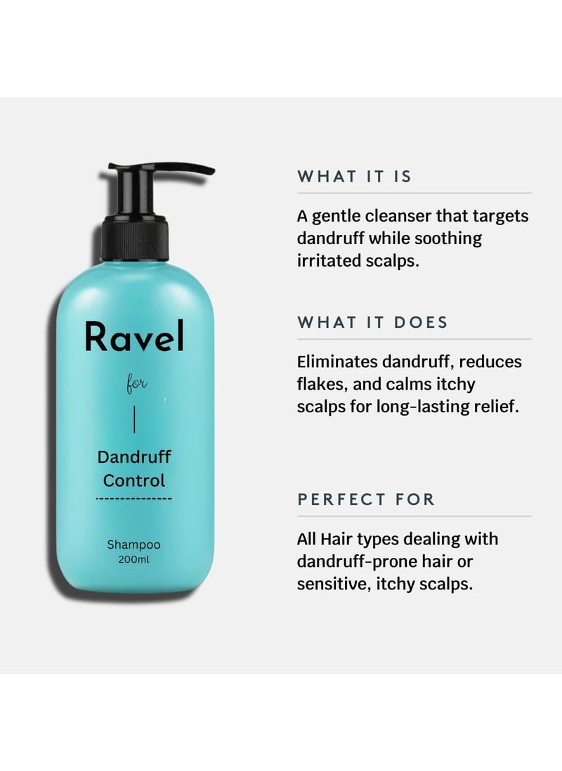 Anti-Dandruff Shampoo, Fights Flakes & Soothes Scalp Irritation, Reduces Itchiness & Prevents Dandruff, For All Hair Types, Men & Women - 200ml
