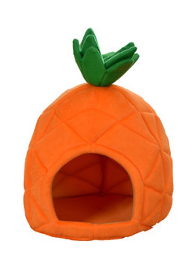 Comfortable  Pineapple Shape Pet House Orange/Green 48cm