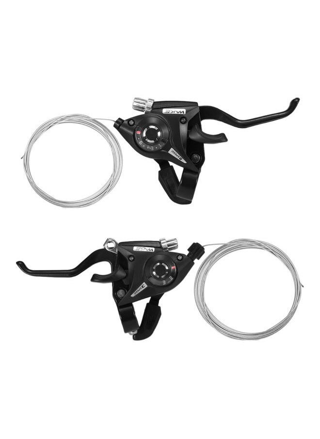 2-Piece Bicycle Speed Shifter with Brake Cable