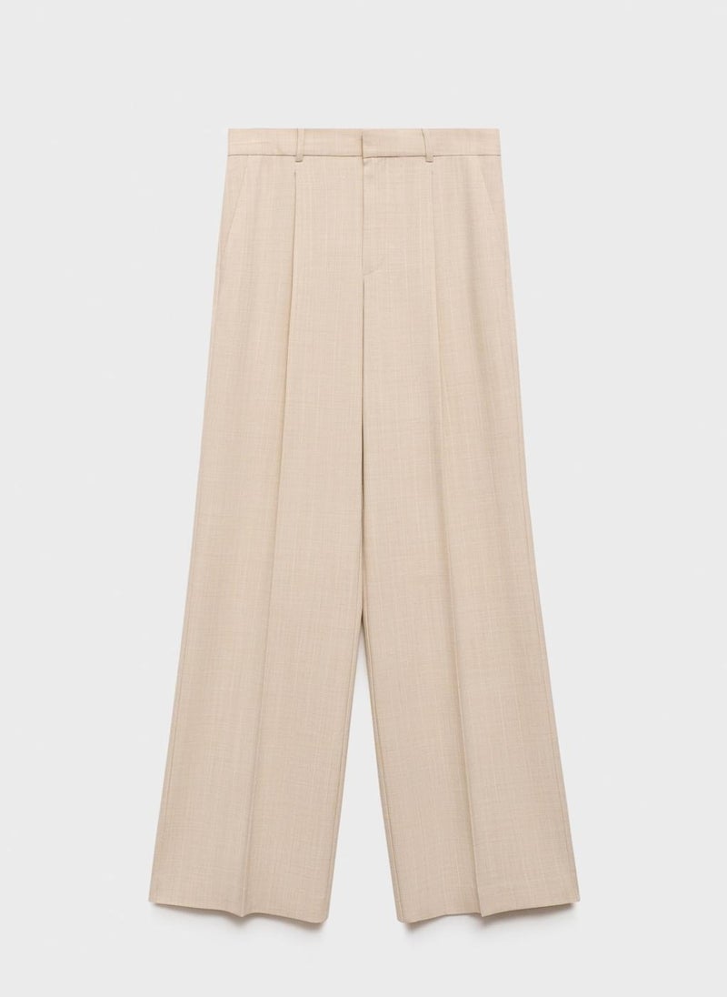 Straight-Fit Suit Trousers
