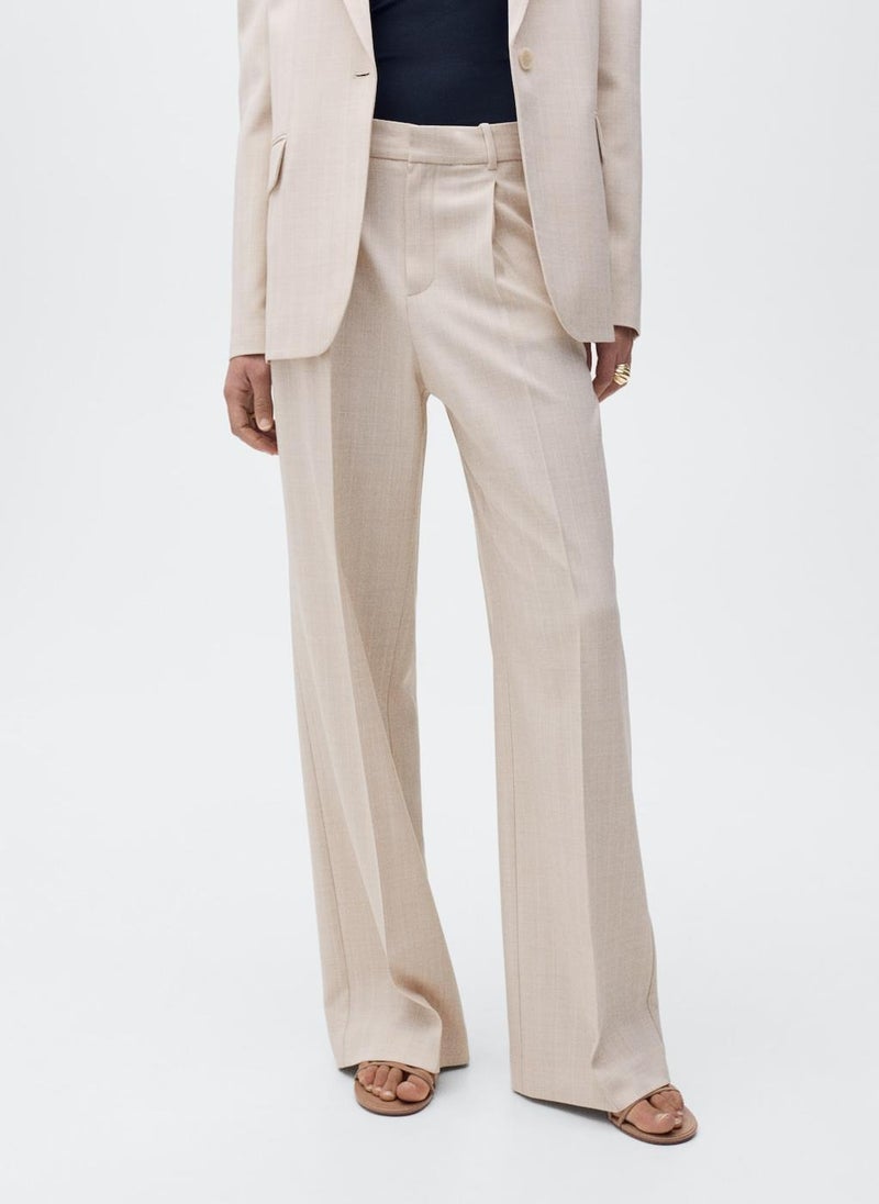 Straight-Fit Suit Trousers