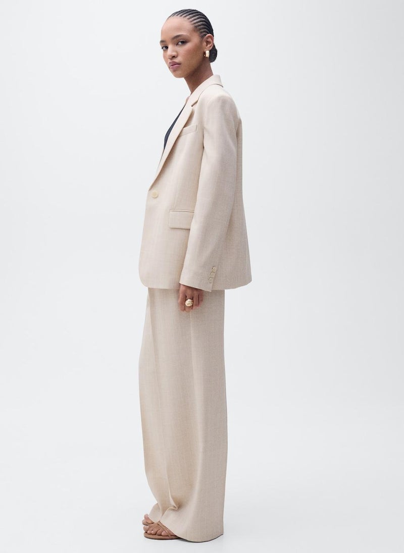 Straight-Fit Suit Trousers