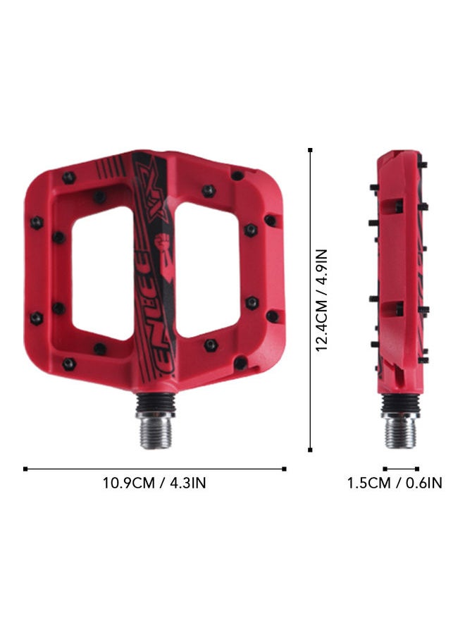 Mountain Bike Pedals Non-Slip Lightweight Nylon Fiber Bicycle Platform for MTB 9/16 inches 13x2x11cm
