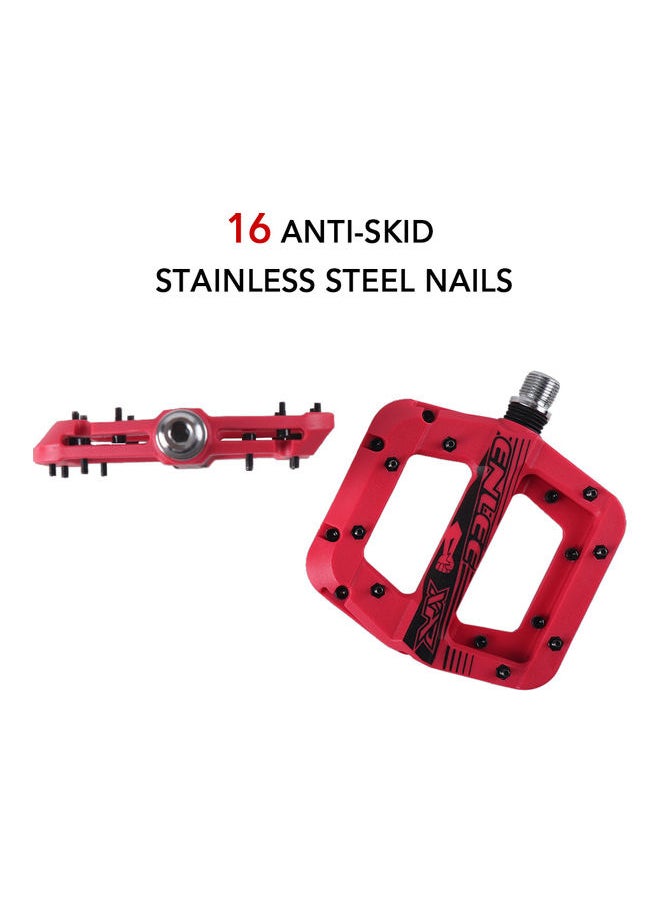 Mountain Bike Pedals Non-Slip Lightweight Nylon Fiber Bicycle Platform for MTB 9/16 inches 13x2x11cm