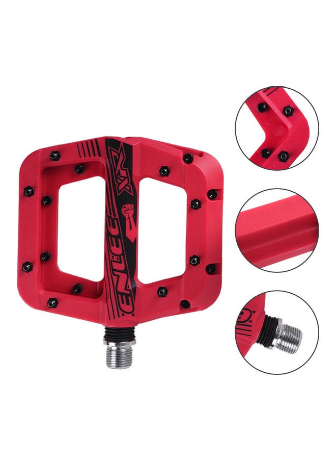 Mountain Bike Pedals Non-Slip Lightweight Nylon Fiber Bicycle Platform for MTB 9/16 inches 13x2x11cm