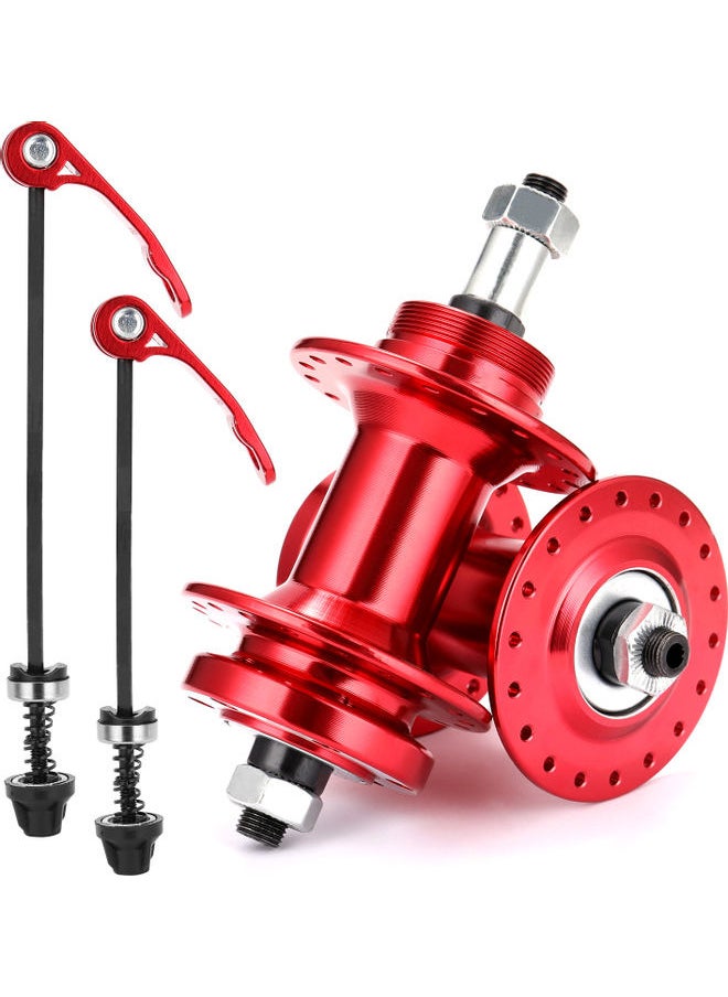 Bicycle Mountain Bike Aluminum Alloy Disc Brake MTB Casette Bearing Hub 36H Front Rear Hub Set Bicycle Hubs 36 Holes Hub Bicycle Hubs 0.717kg