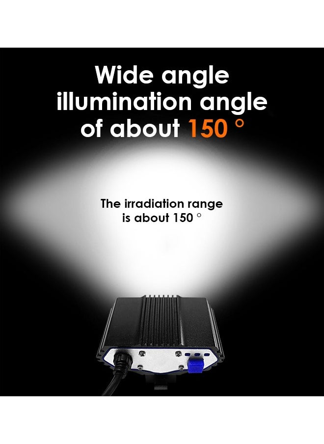 Bicycle Rechargeable Front Light, Bike Light, 3LED USB Rechargeable Headlight, Waterproof Front Lights and Rear LED Bicycle Light Set with Power Bank Horn Phone Holder Fits All Bicycles Cycling Road