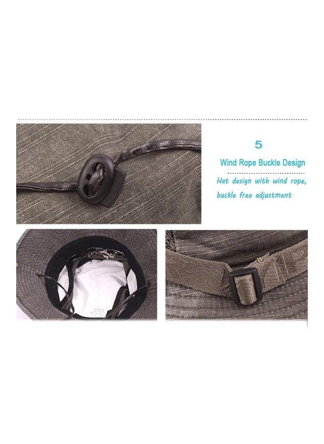 Cotton Embroidery Sun Protection Fishing Cap