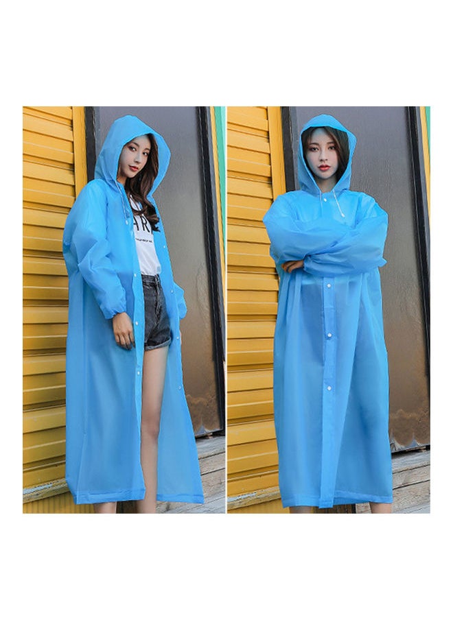 Unisex Outdoor Travel Waterproof Hooded Drawstring Raincoat Jacket Rainwear 0.139kg