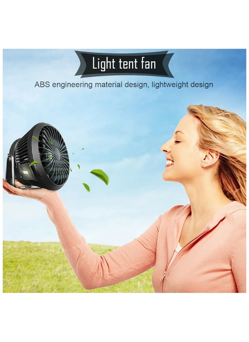 Solar Fan Lamp Mosquito Repellent Lamp For Camping,Solar Camping Fan, Outdoor Portable Fan, Personal Fan, Battery Operated Rechargeable Desk Cooling Fans with with LED Lantern, Power Bank, Timer for