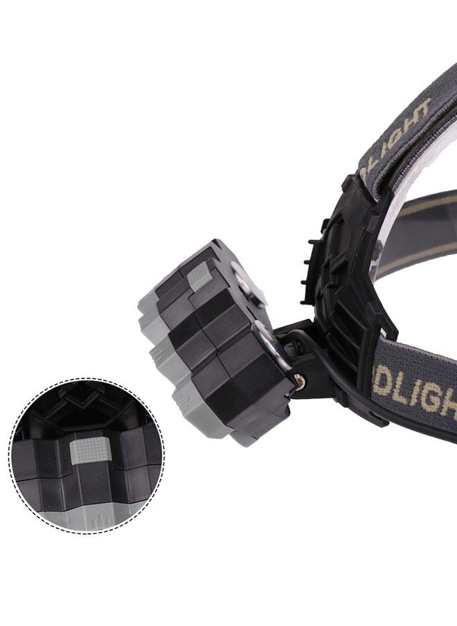 Rechargeable Headlamp,Strong Light Outdoor Working Light Waterproof Rechargeable Head Light with 8 LED Set for Climbing Outdoor Riding And Fishing, Running, Hunting, Hiking (Without Battery)