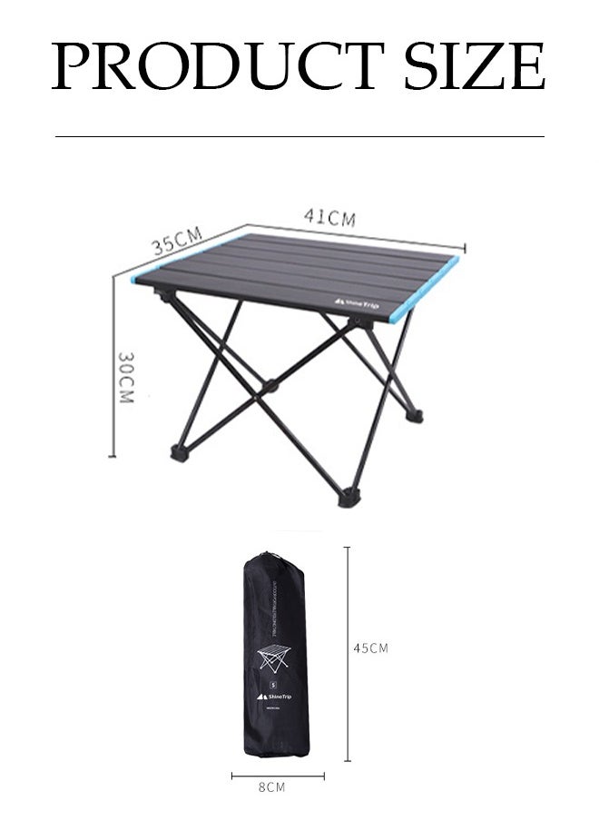 Camping Table, Ultralight Compact Camping Folding Table with Carry Bag,  Ultralight Portable Aluminum Table for Hiking, Picnic, BBQ, Outdoor Cooking, Travel, Beach Table