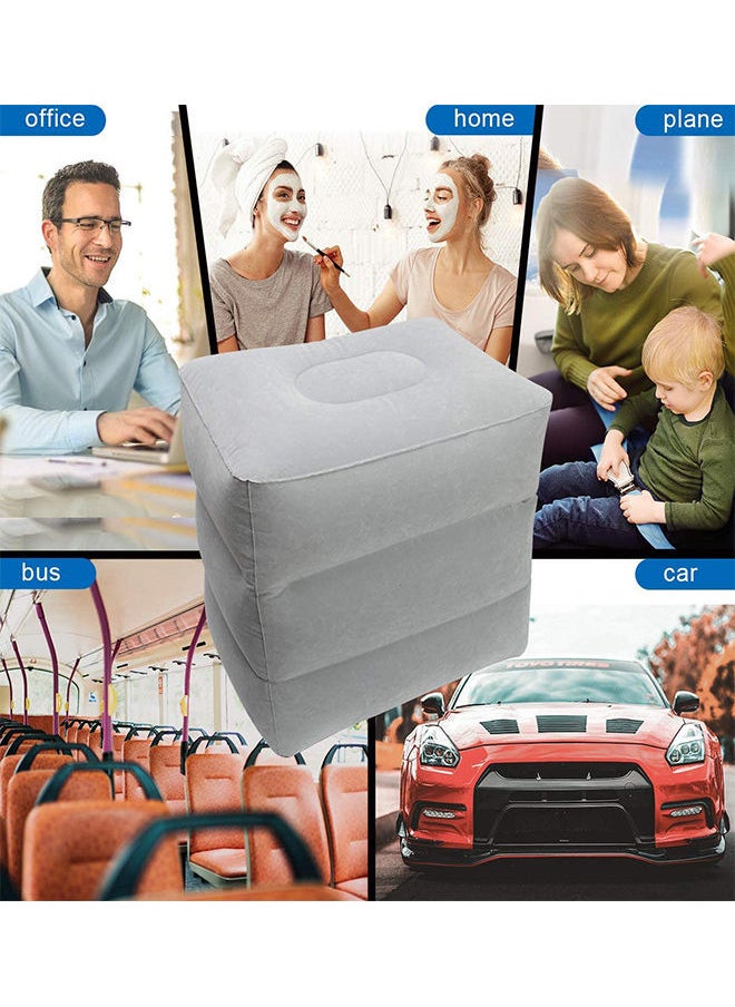 Inflatable Foot Rest Travel Pillow Grey 45x40x025cm