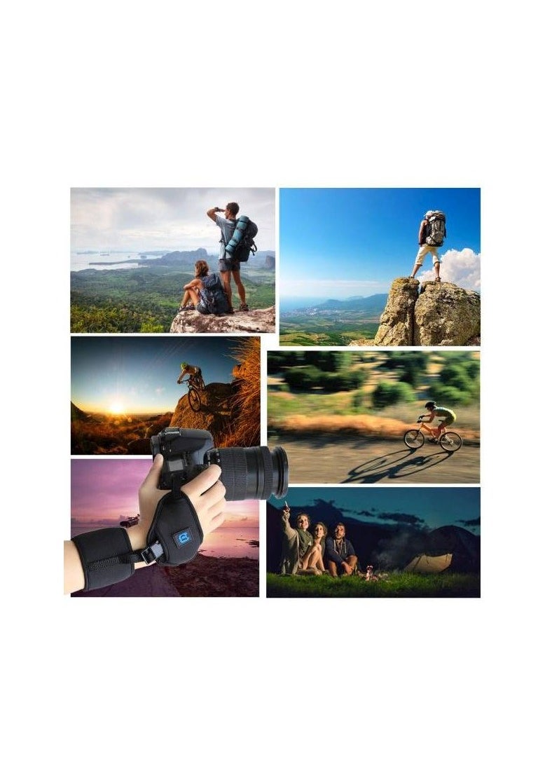 Camera Wrist Strap,Soft Hand Grip Wrist Strap With Belt, Padded Secure Grip for SLR/DSLR, Stylish and Comfortable Wrist Strap ,for Photographers, Rapid Fire Support,Diving camera wristband