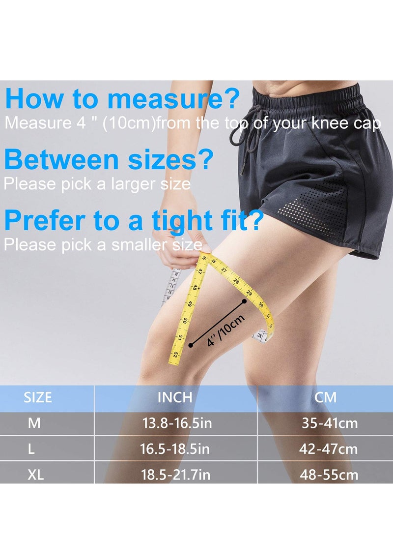 Knee Pads 2 Pack Silicone AntiSlip Sports Knee Pads 3D Support Relieve Arthritis Pain Joint Pain Tendonitis Meniscus Tear Suitable for Men's and Women's Basketball Running Fitness Squat Wear