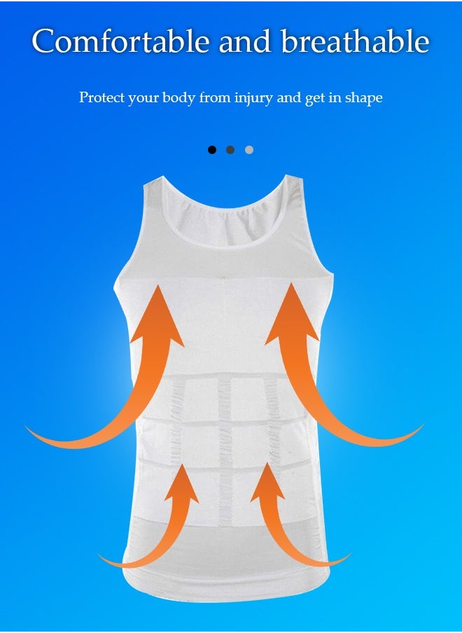 Men's Slim Body Shaper Vest Tank Top Tummy Waist Underwear Beer Belly Slimmer