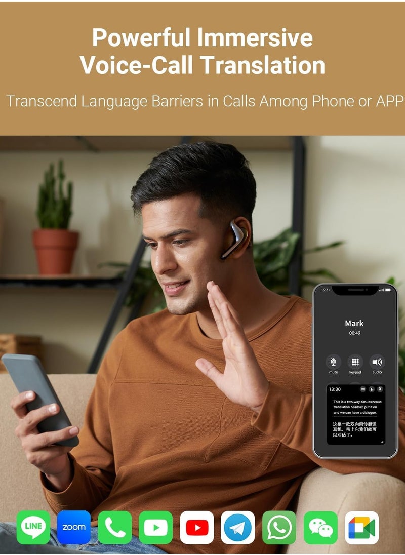 Timekettle W4 Pro AI Interpreter Earbuds,Bidirection Simultaneous Translation,Translator Device Supporting 40 Languages,Translator Earbuds for Call and Video Translation,APP Work with iOS and Android