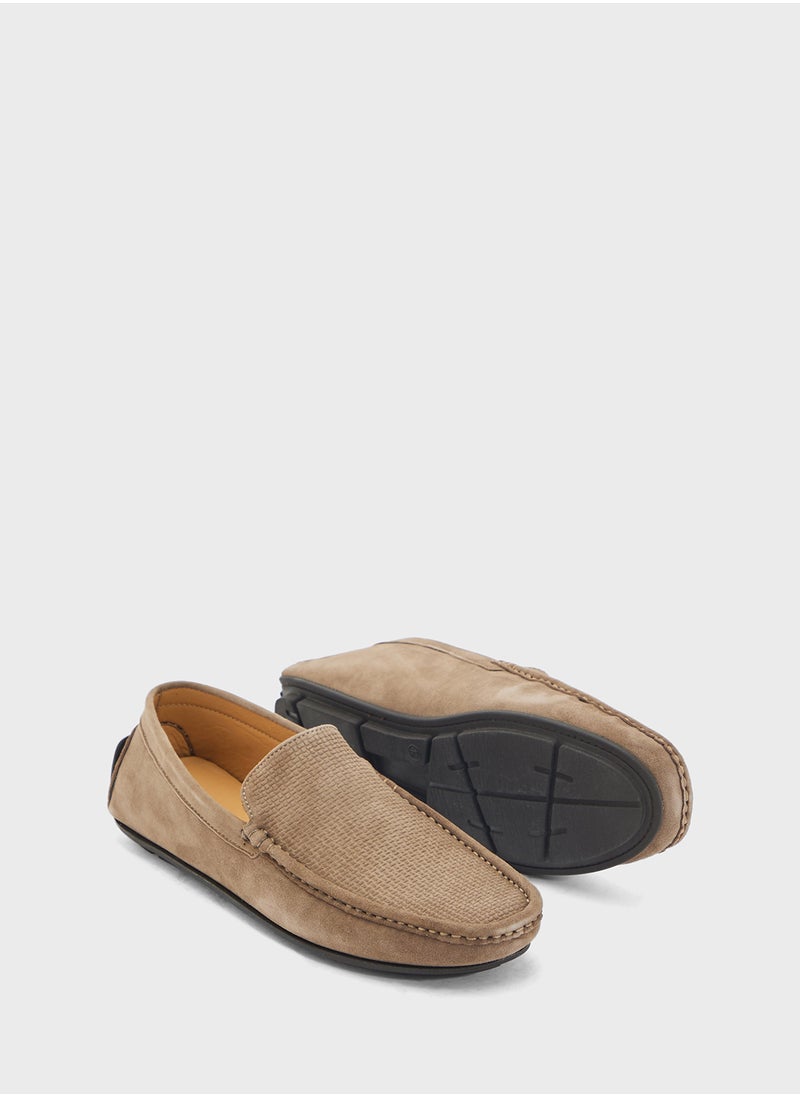 Genuine Suede Leather Loafers