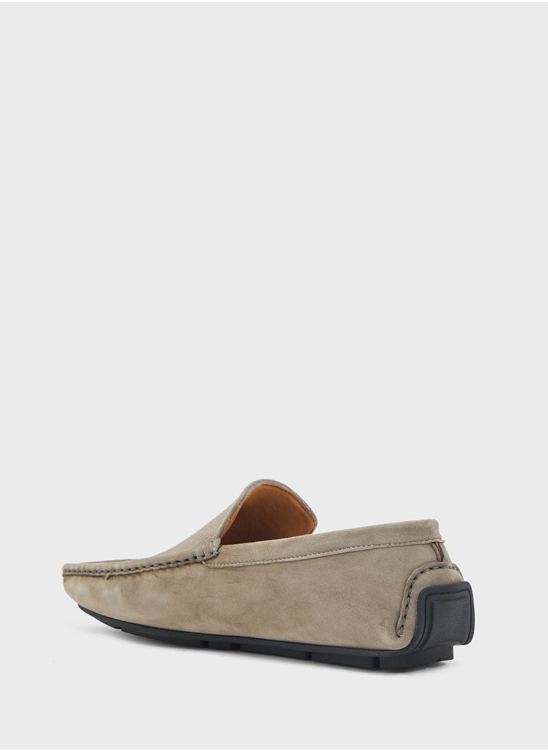 Genuine Suede Leather Loafers