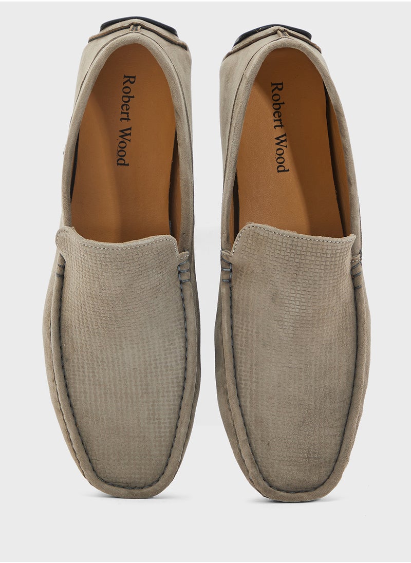 Genuine Suede Leather Loafers
