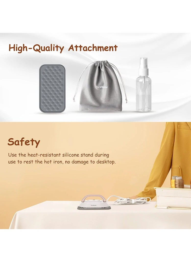 Handheld Mini Electric Dry Iron 120V/220V Dual-voltage 30S Heat Non-steam Garment Irons for Clothes Portable Lightweight Travel