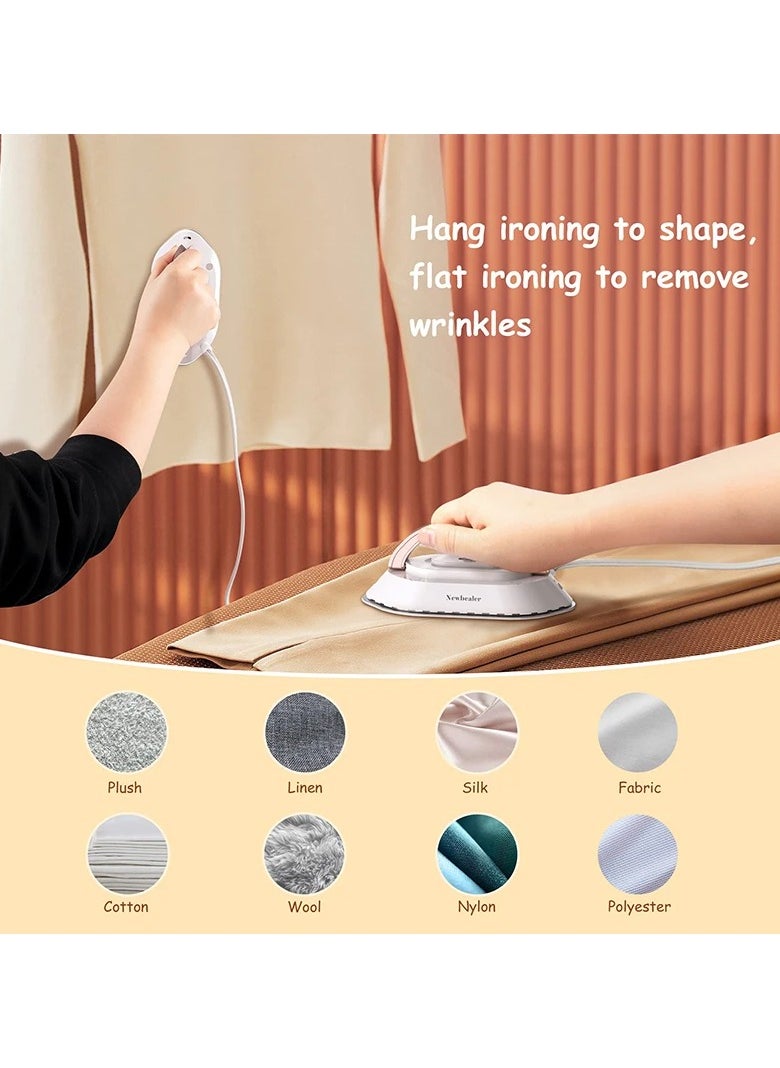 Handheld Mini Electric Dry Iron 120V/220V Dual-voltage 30S Heat Non-steam Garment Irons for Clothes Portable Lightweight Travel
