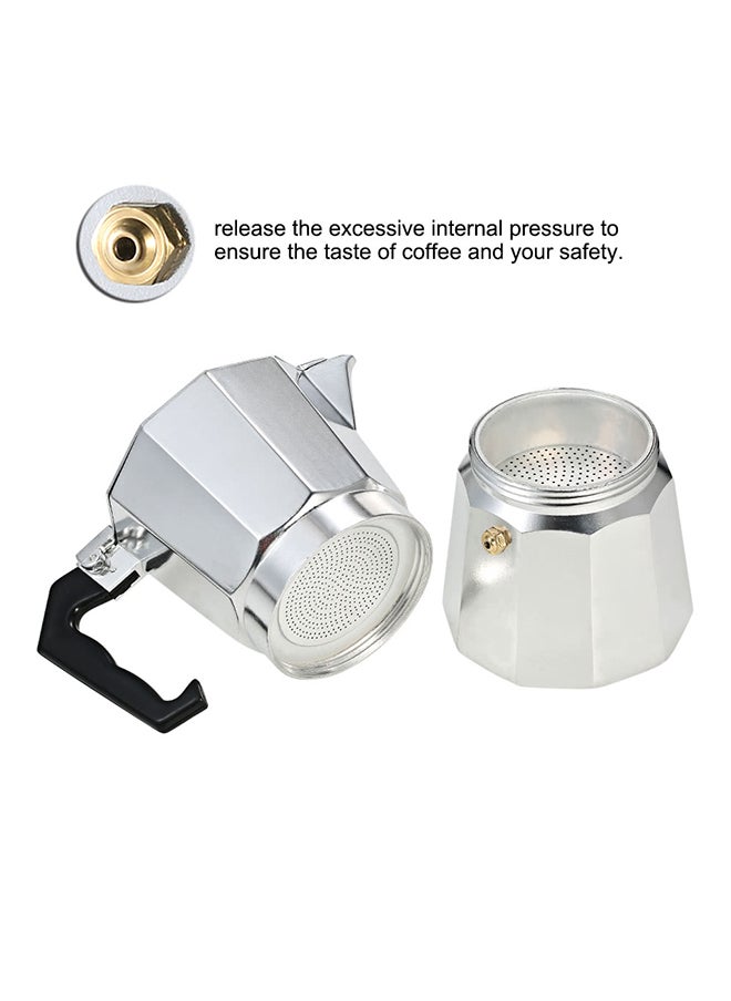Espresso Maker 6-Cup Silver/Black