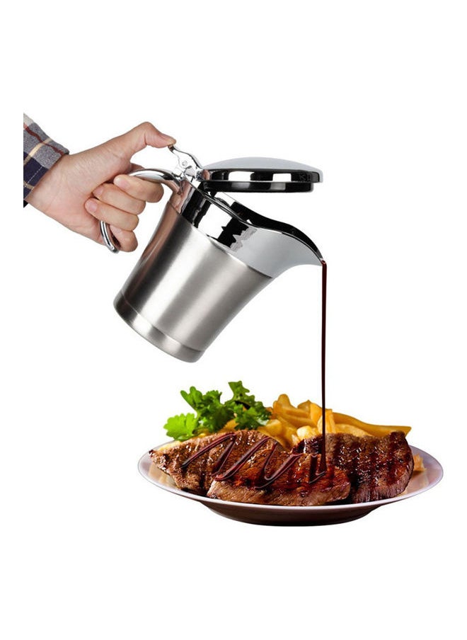 Double Wall Insulated Gravy Boat Sauce Jug Silver