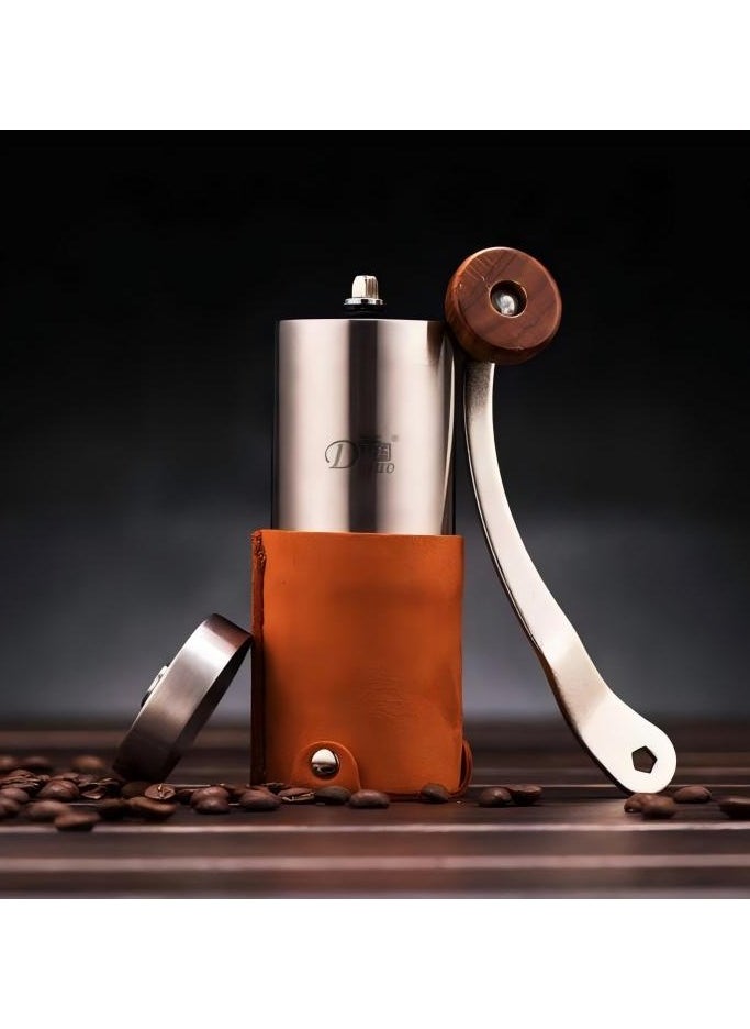 Manual Coffee Grinder, Stainless Steel Coffee Bean Grinder, Adjustable Burr Coffee Grinder, Portable Coffee Grinders for Home Use, Office, Travel and Camping