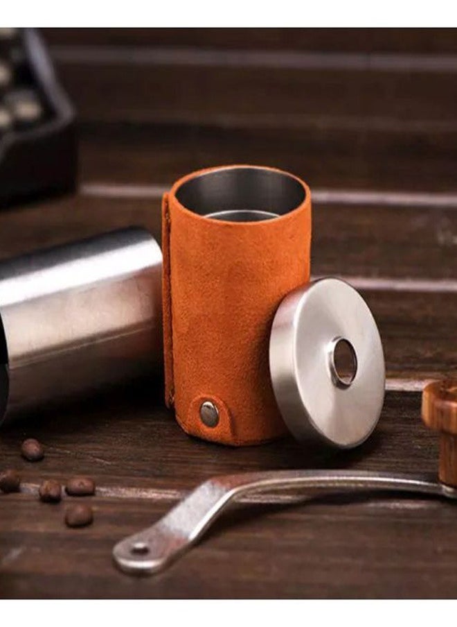 Manual Coffee Grinder, Stainless Steel Coffee Bean Grinder, Adjustable Burr Coffee Grinder, Portable Coffee Grinders for Home Use, Office, Travel and Camping