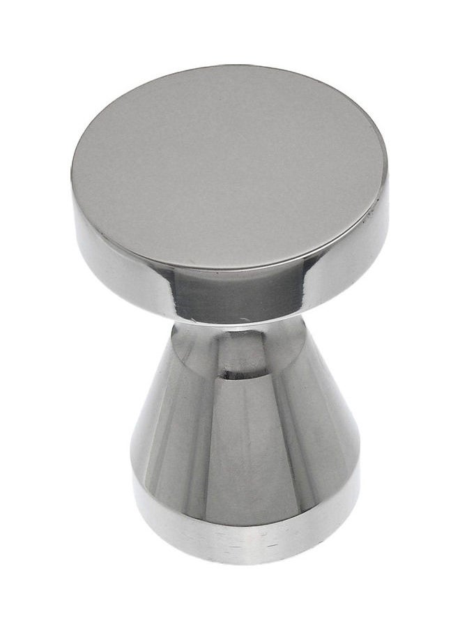 Home Cafe Shop Stainless Steel Coffee Bean Press Tamper Espresso Powder Grinder Silver 5.1x5.1x5.1cm