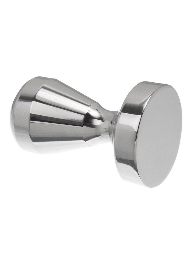 Home Cafe Shop Stainless Steel Coffee Bean Press Tamper Espresso Powder Grinder Silver 5.1x5.1x5.1cm