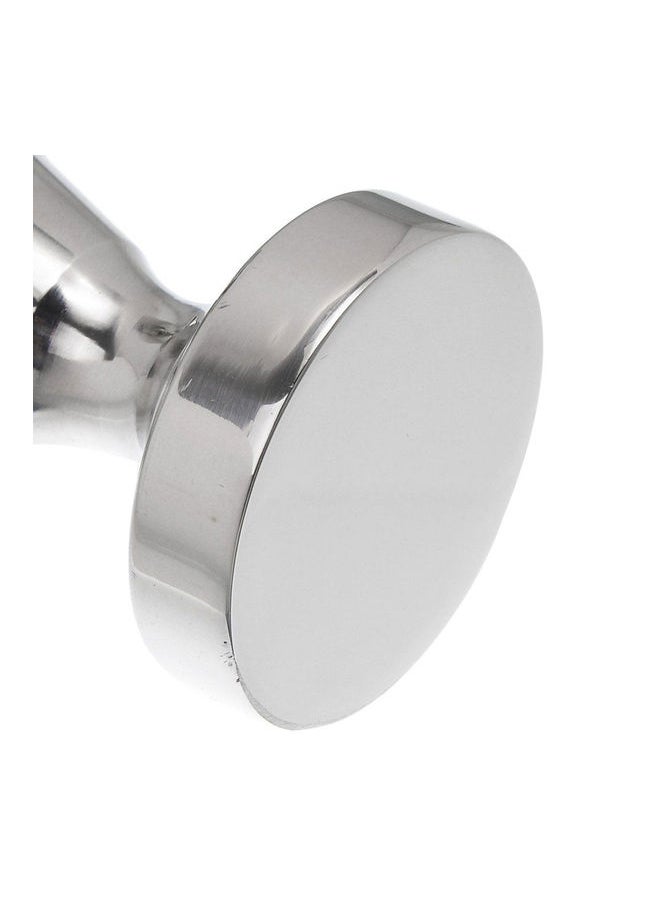 Home Cafe Shop Stainless Steel Coffee Bean Press Tamper Espresso Powder Grinder Silver 5.1x5.1x5.1cm