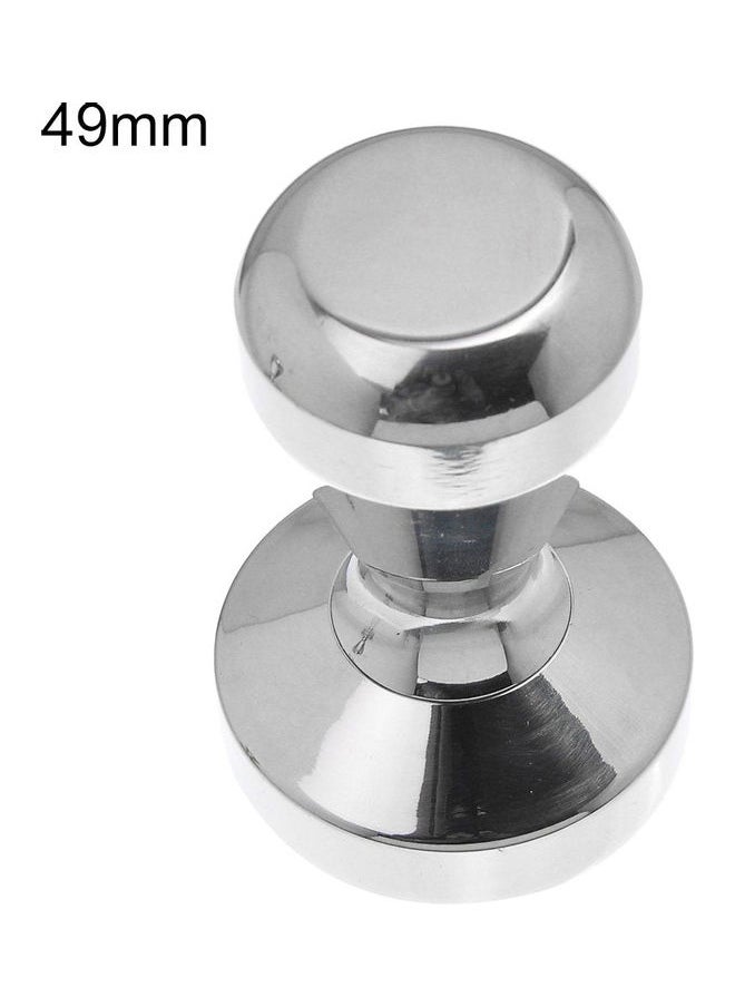 Home Cafe Shop Stainless Steel Coffee Bean Press Tamper Espresso Powder Grinder Silver 5.1x5.1x5.1cm