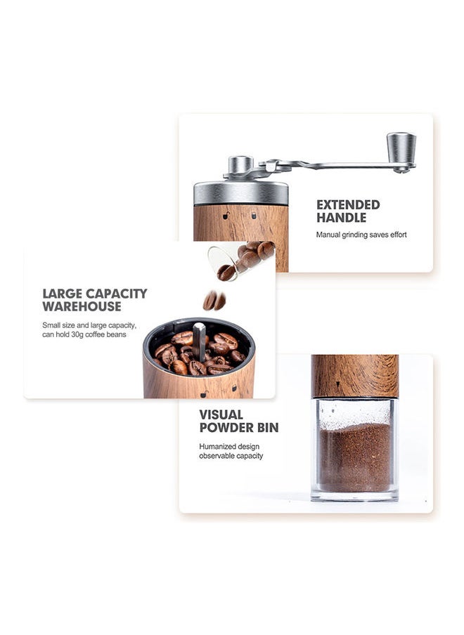 Manual Coffee Grinder Brown/Silver 16.0x5.5x5.5cm
