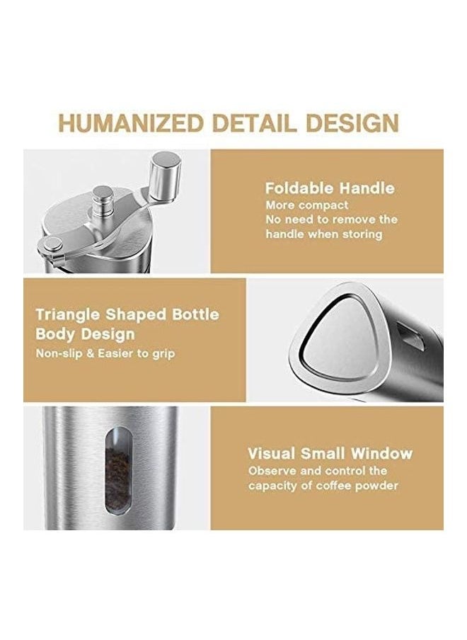 Manual Coffee Grinder Silver ‎21 x 12 x 6cm