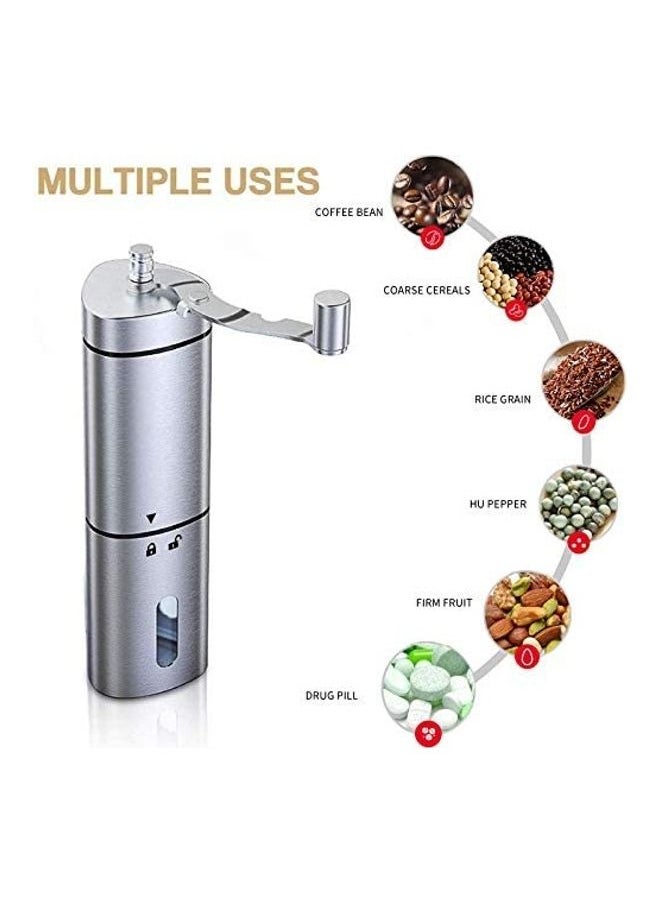 Manual Coffee Grinder Silver ‎21 x 12 x 6cm