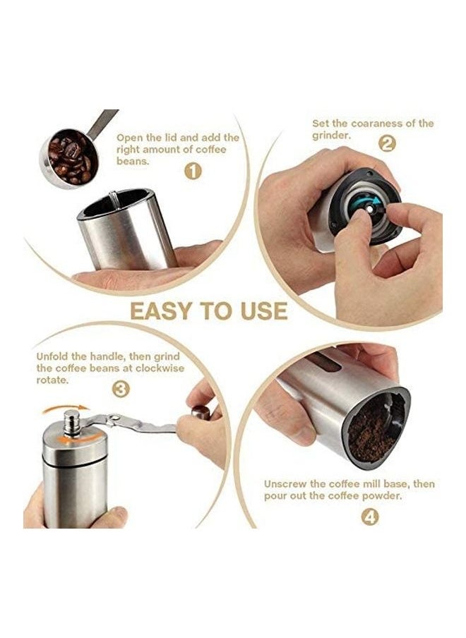 Manual Coffee Grinder Silver ‎21 x 12 x 6cm