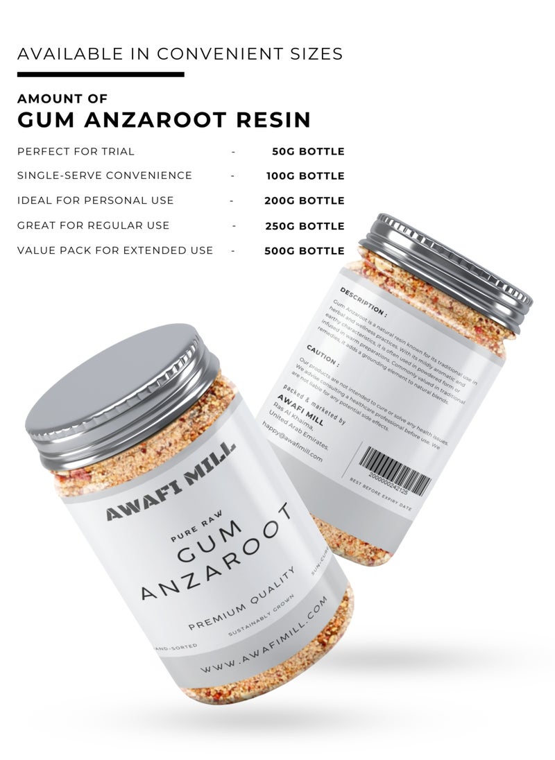 AWAFI MILL Gum Anzaroot | Natural Dried Resin Chunks | Traditional Herbal Ingredient